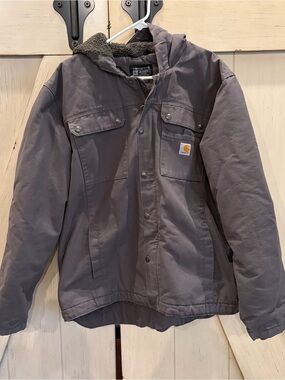 Carhartt Washed Duck Bartlett Jacket Sherpa Lined Size XL
